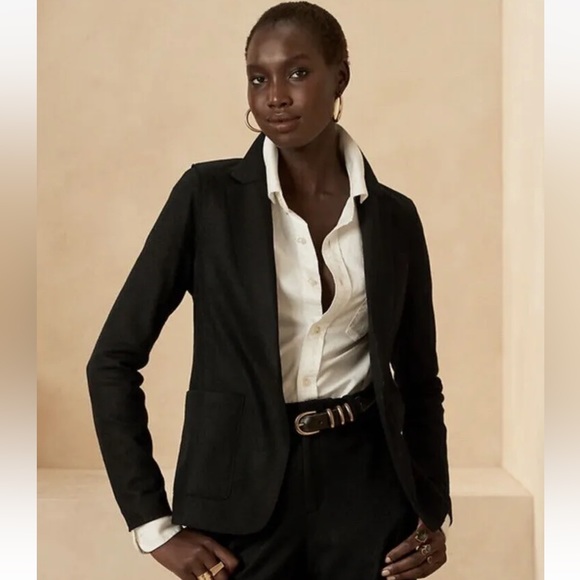 Banana Republic Unstructured Blazer | Black Wool Blazer Jacket #772740 #774065 - Picture 1 of 10